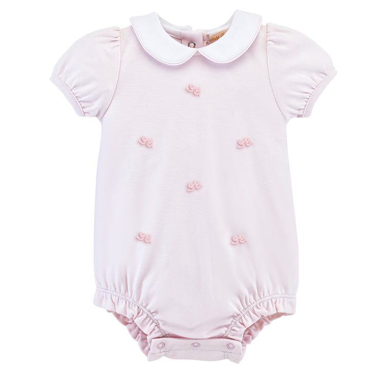 little bows hand embroidered bubble w/ round collar