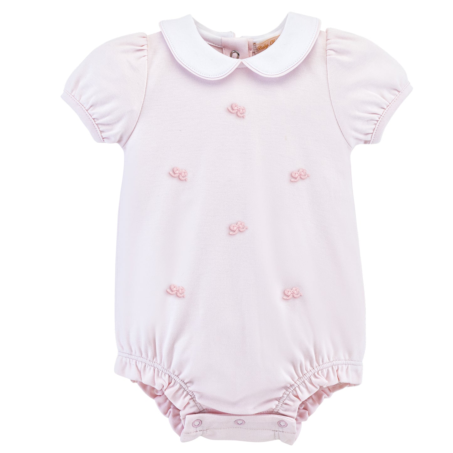 little bows hand embroidered bubble w/ round collar