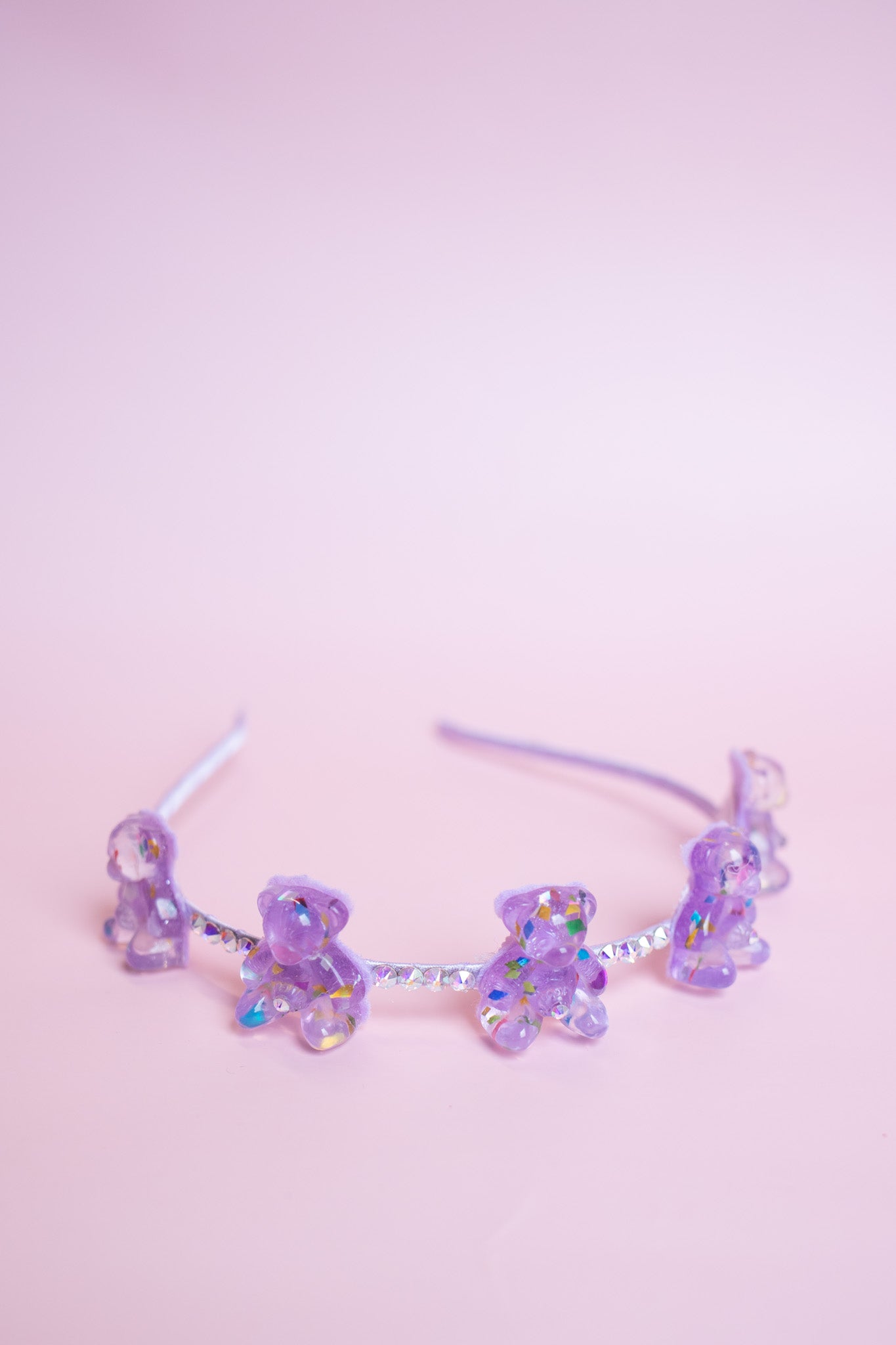 Teddy Bear Crystal Halo Thin Headband