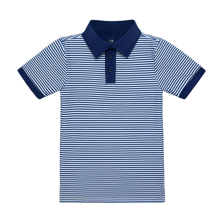 NAVY THIN STRIPE POLO