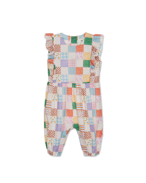 Baby Ruffle Romper | Multi Quilt