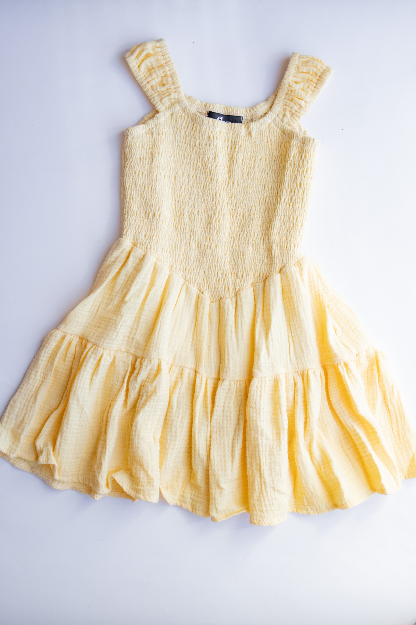 Smocked Muslin Dress | Lemon