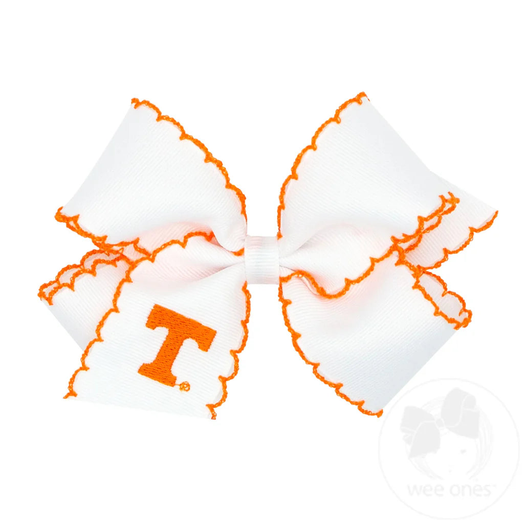 Medium Collegiate Moonstitch Embroidered Hair Bow | Tennessee