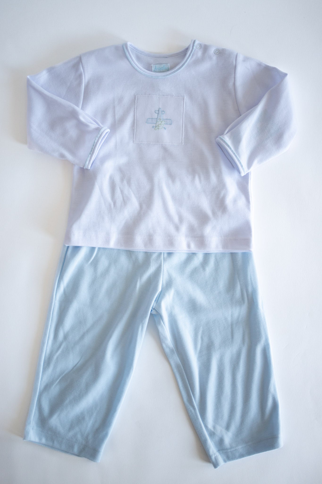 Knit Long Sleeve + Pant Set | Blue Plane