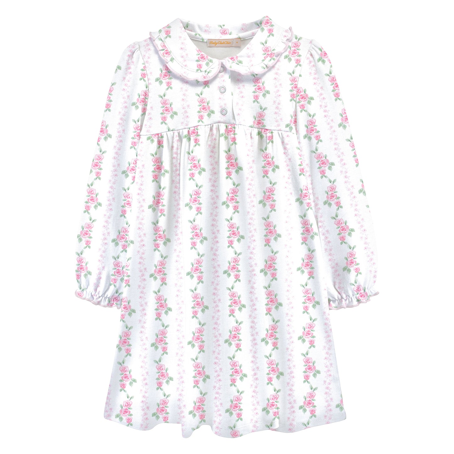 Printed Round Collar Dress | Soft Roses