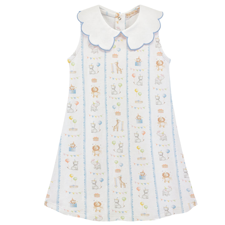 sweet sparkle dress w/scalloped collar