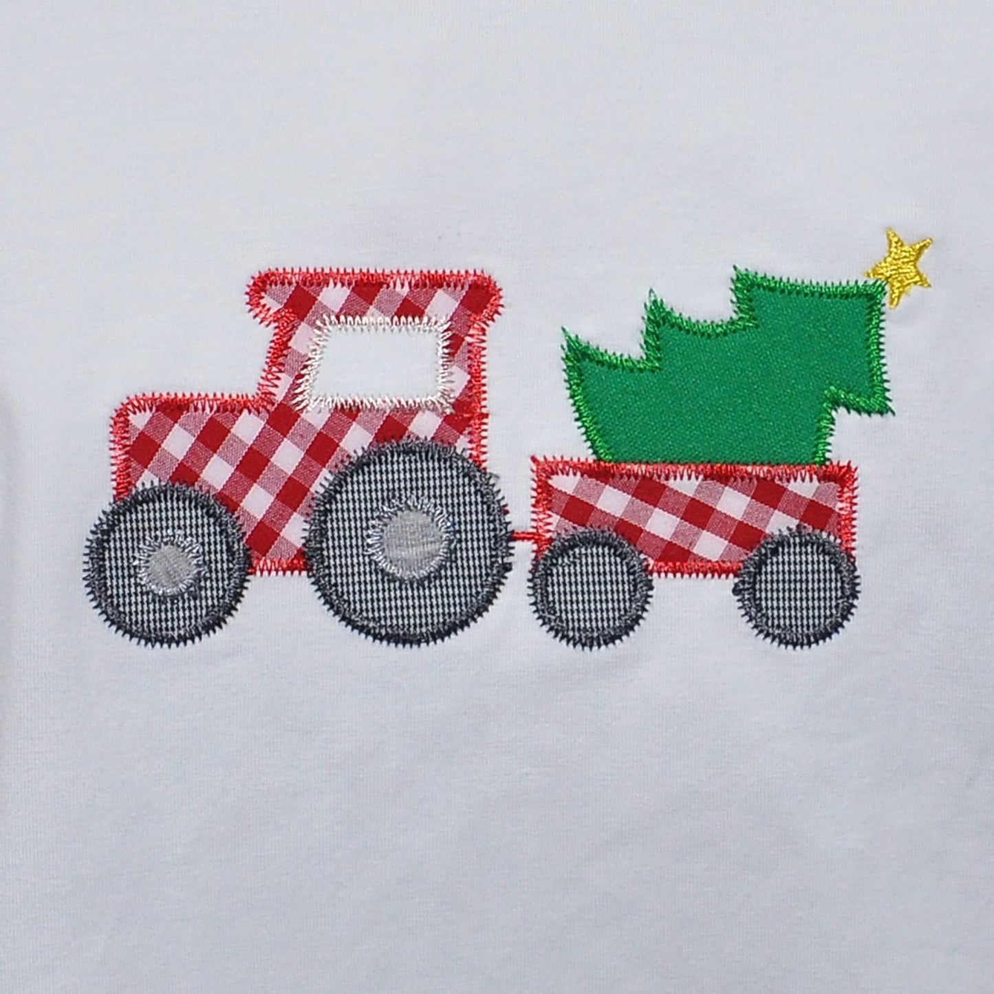 White Forest Shirt | Christmas Tree Tractor