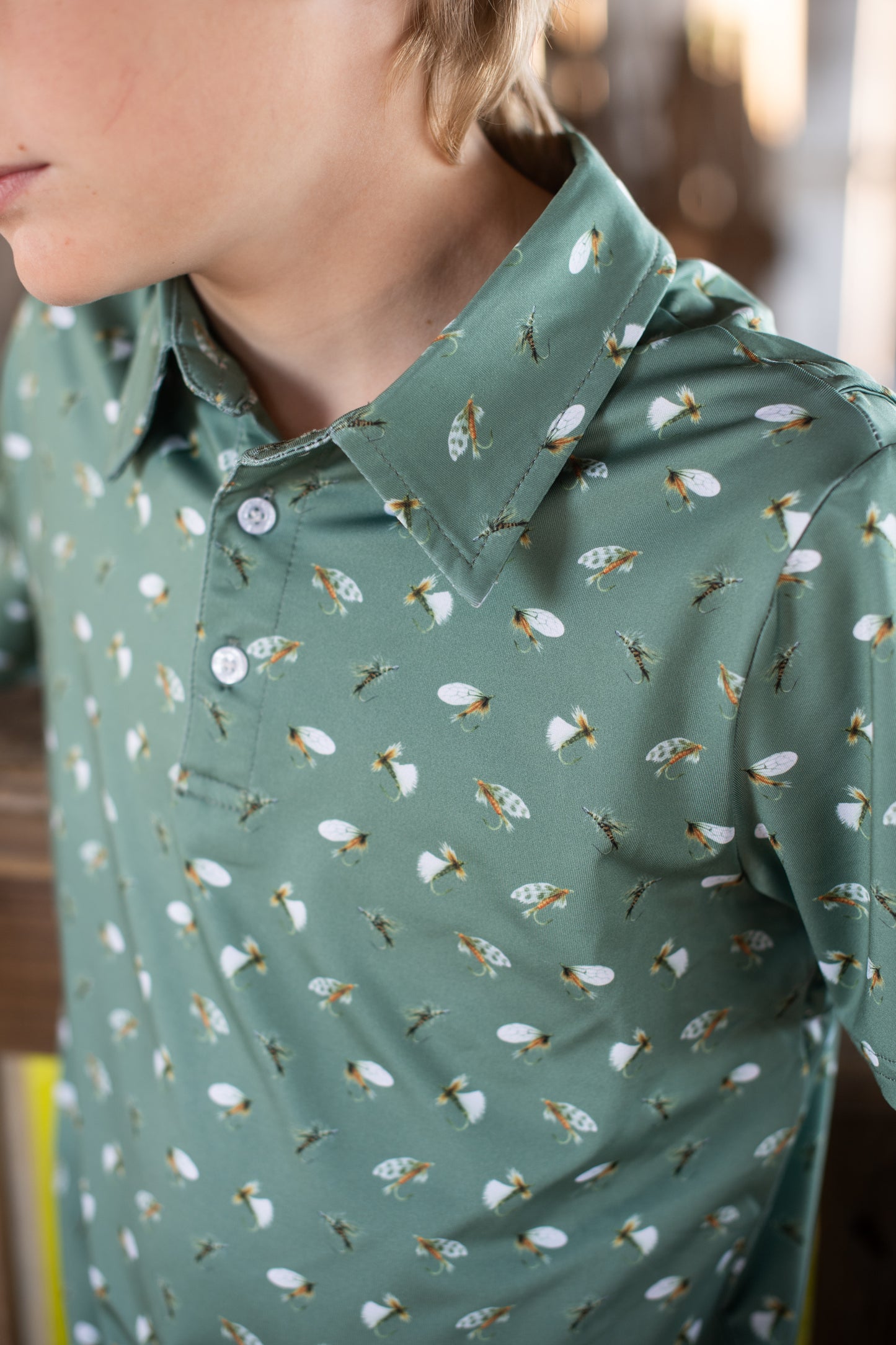 Fly Fishing Polo Short Sleeve Shirt