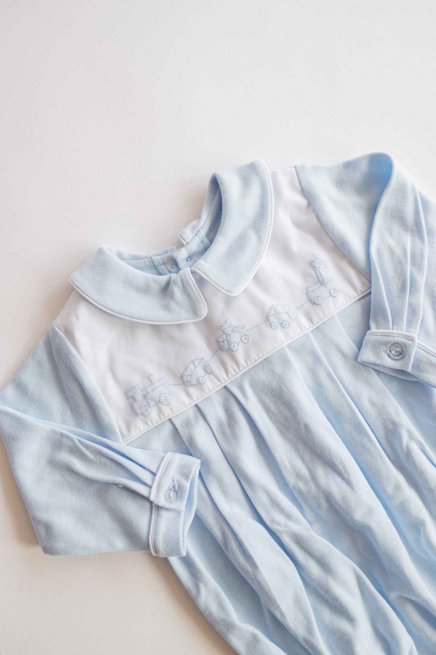 Embroidered Knit Long Sleeve Bubble | Toy Wagon