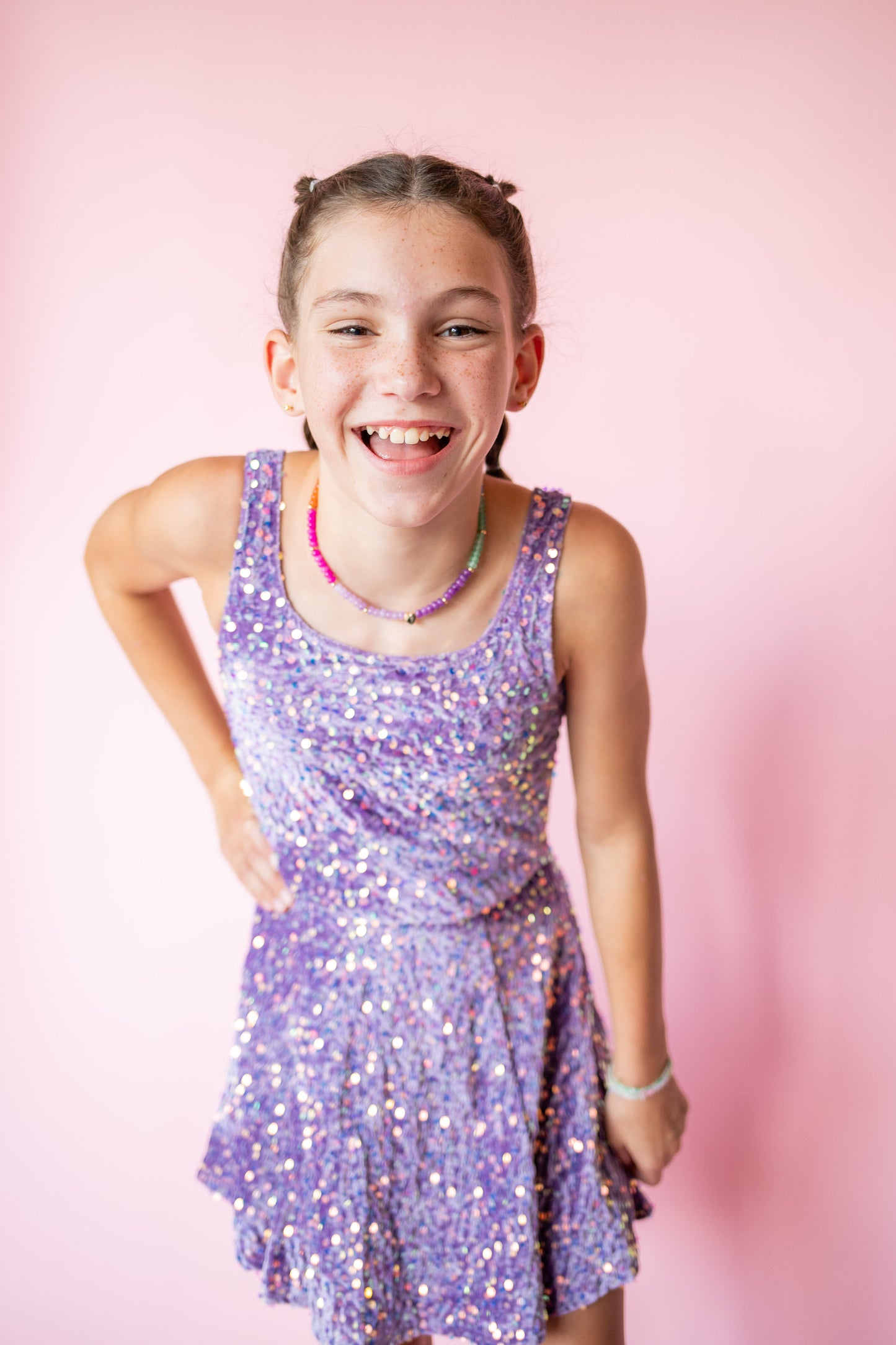 Velvet Sequin Dress | Purple