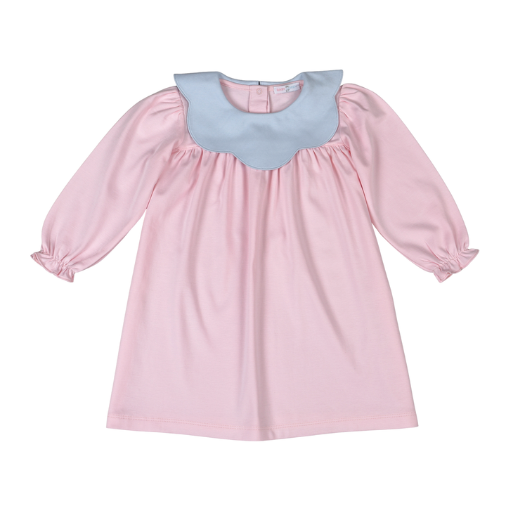Emma Pink Pima Scallop Collar Dress