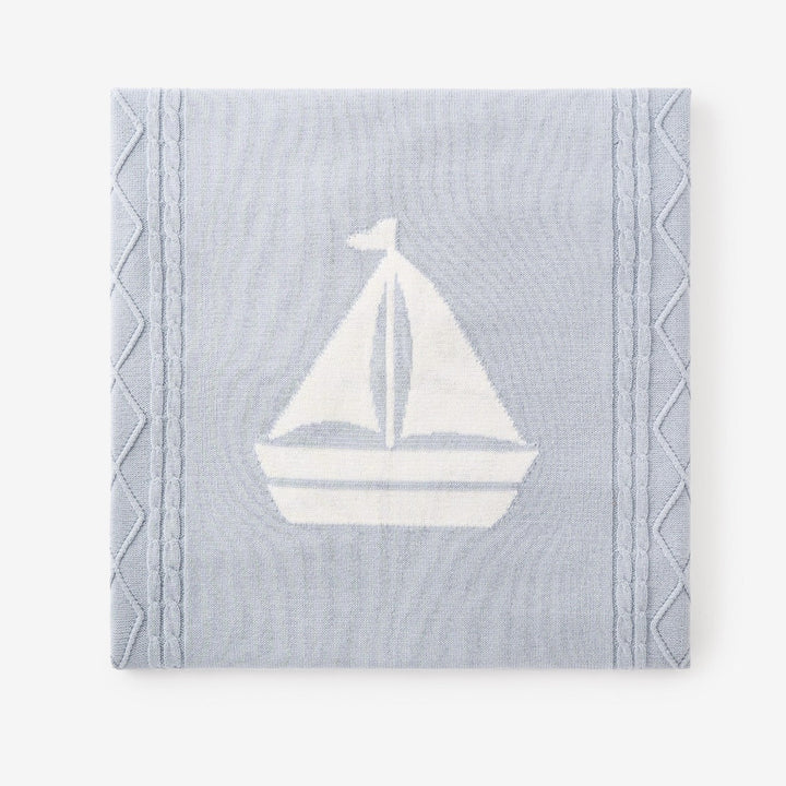 Nautical Cotton Cable Knit Blanket