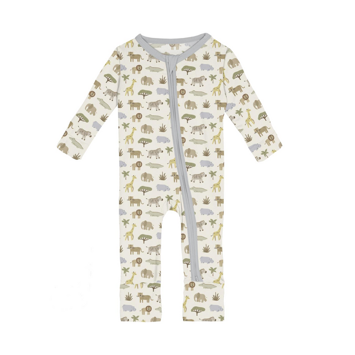 Print Convertible Sleeper with Zipper | Natural Mini Safari