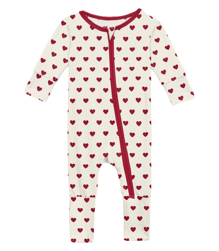 Print Convertible Sleeper with Zipper | Natural Hearts