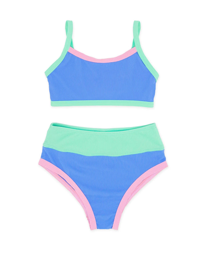 Retro Ringer Bikini | Blue Jay