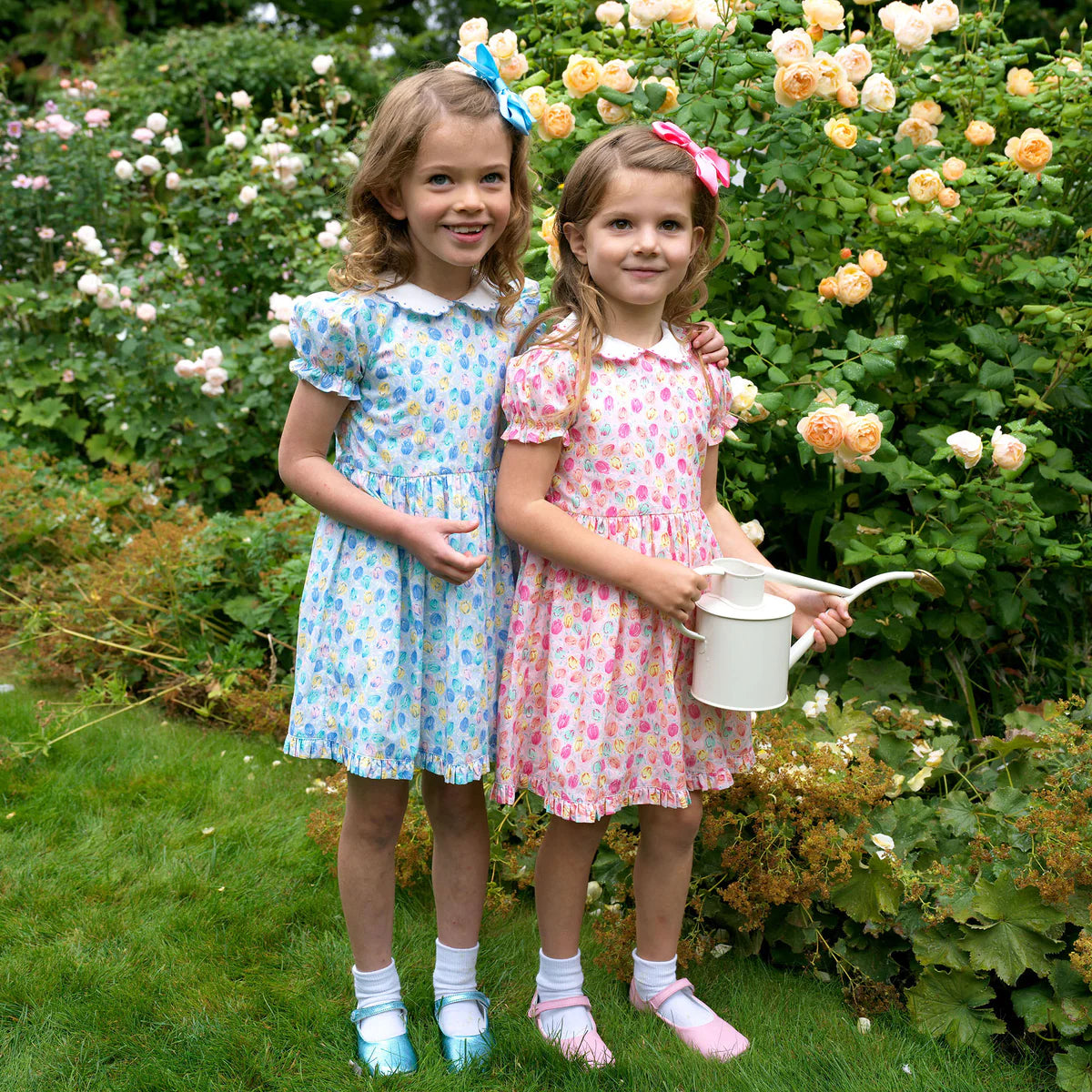 Blue Scalloped Collar Tulip Dress