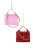 Quilted Luxe Handbags Ornament | Pink / Red Assorted