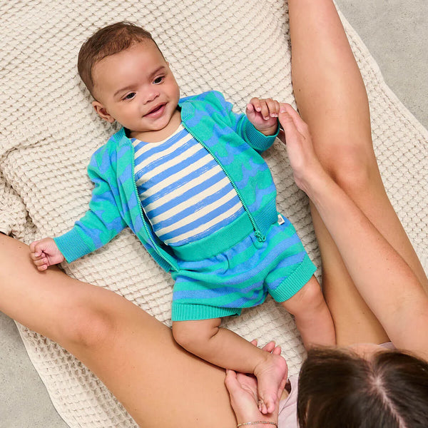 Baby Vest Bodysuit | Blue Stripe