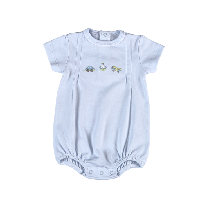 Embroidered Short Sleeve Bubble | Baby Toys