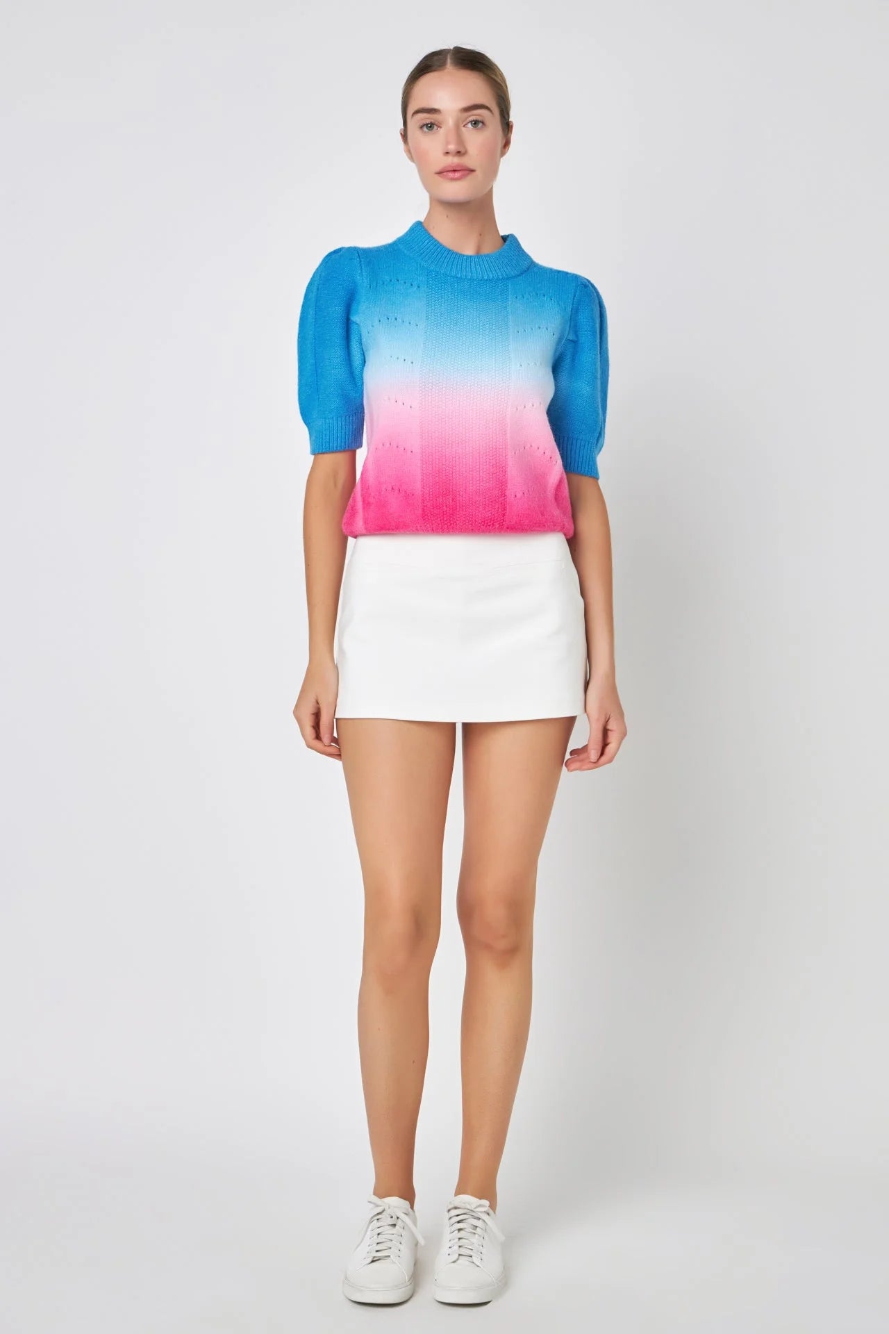 Ombre Sweater Top | Blue/Pink