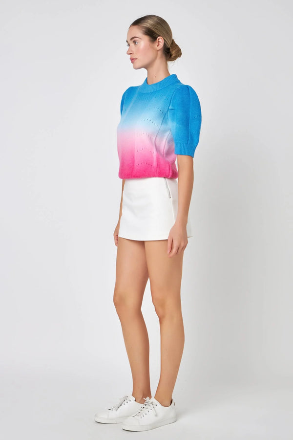 Ombre Sweater Top | Blue/Pink