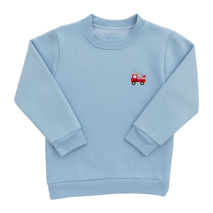 Fire Truck Embroidered Sweatshirt