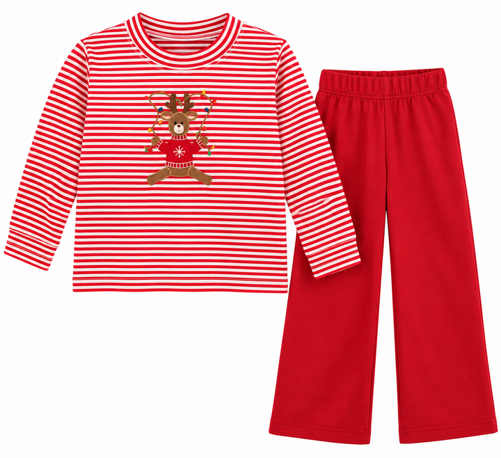 Reindeer Lights Boys Two-Piece Set