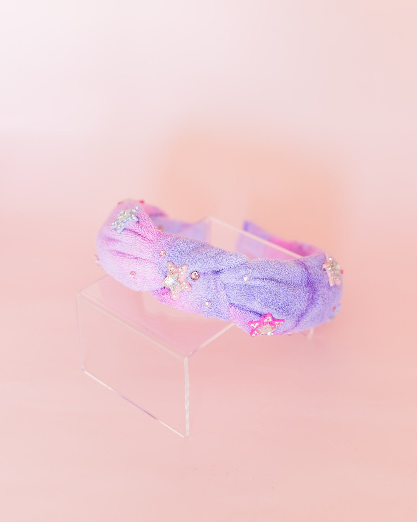 Star Charm Knot Terry Headband | Lilac