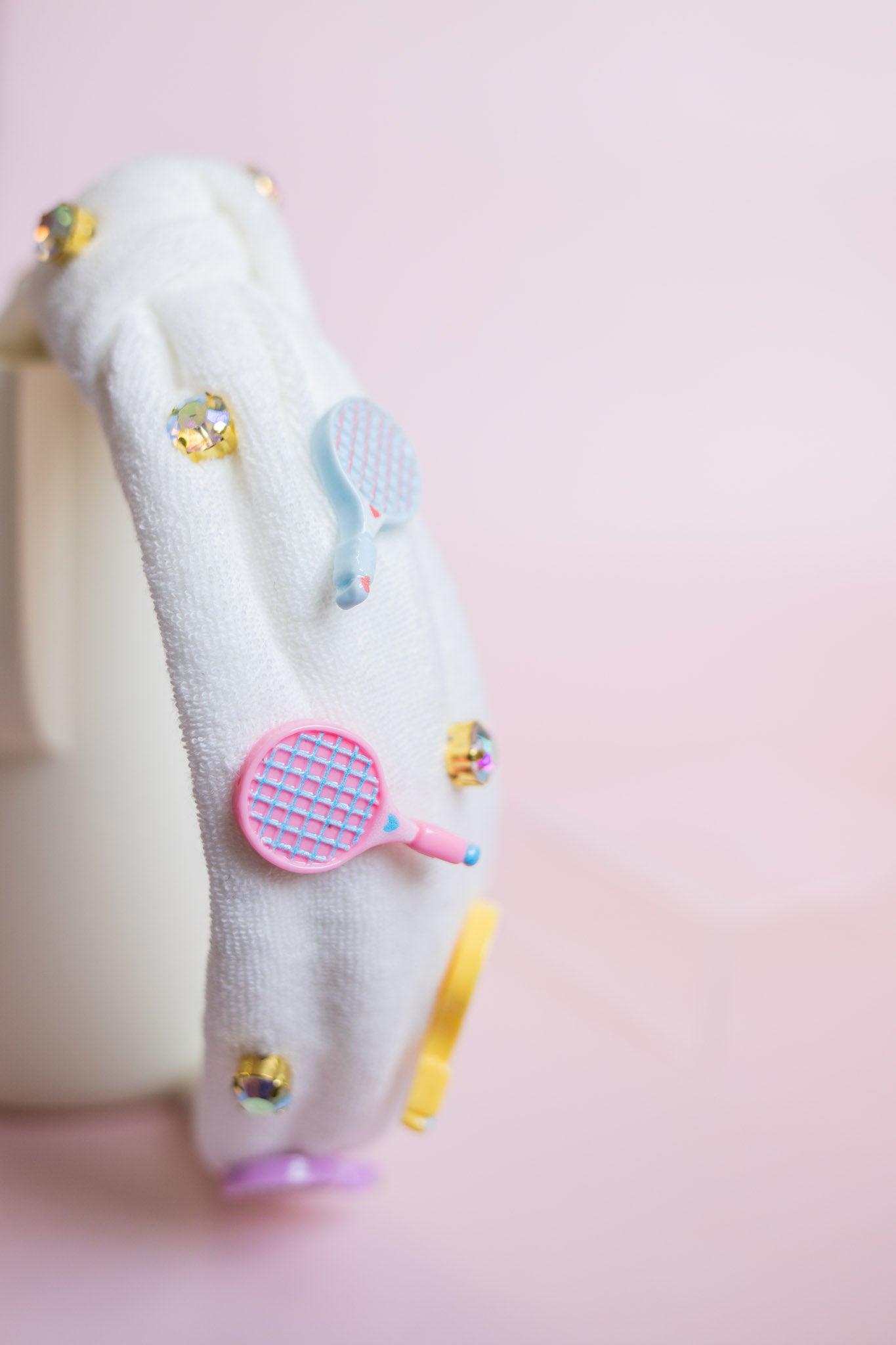 Tennis Terry Knot Headband | White