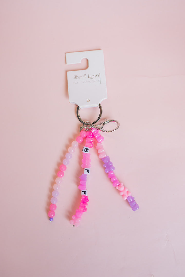 Pink and Purple Charm Keychain