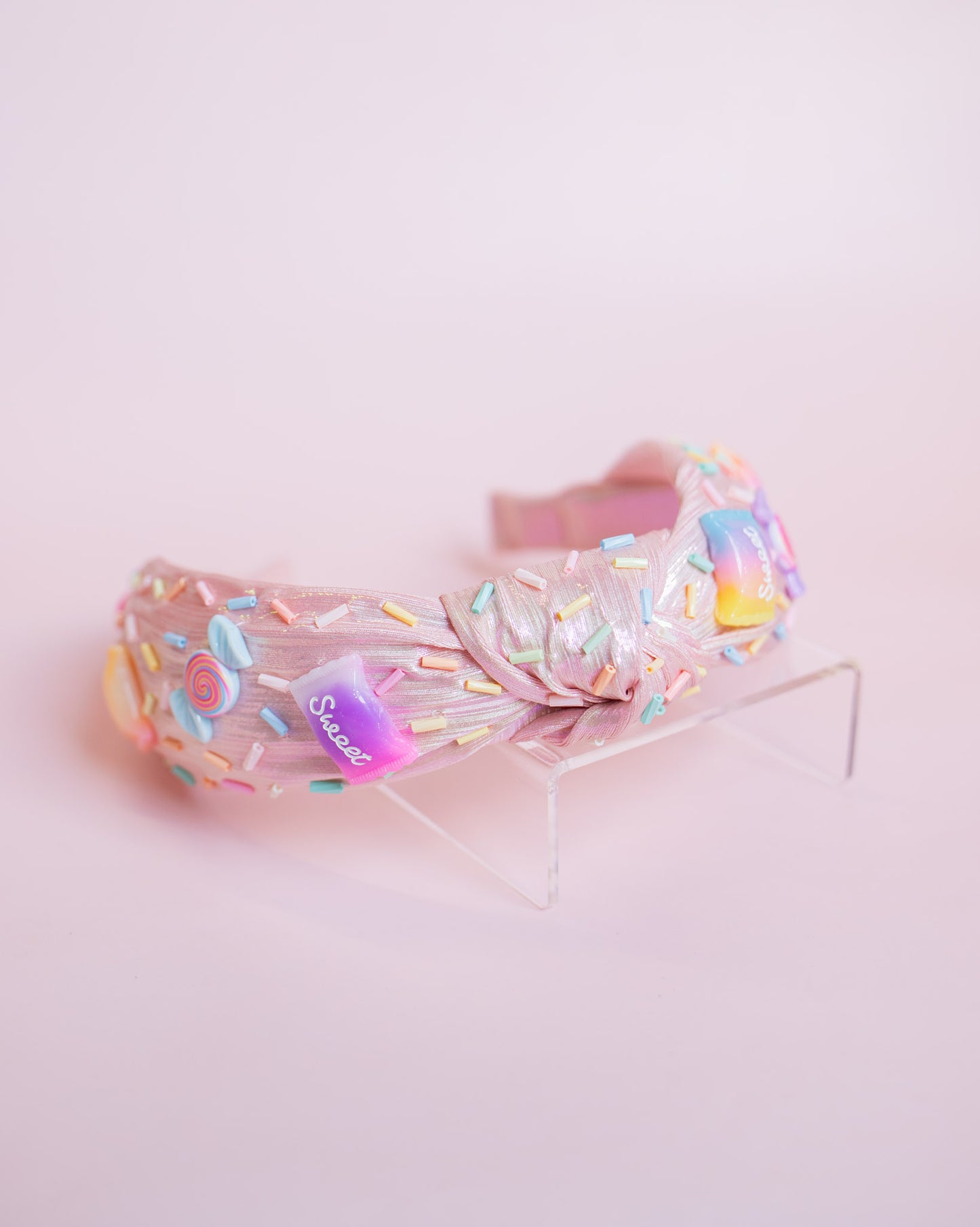 Sweets Sprinkle Knot Headband | Peach