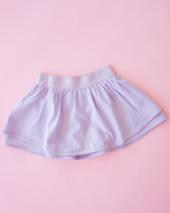 Gathered Mini Skort I Lavender