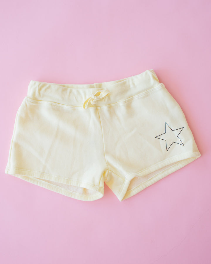 Star Drawstring Short | Butter Yellow