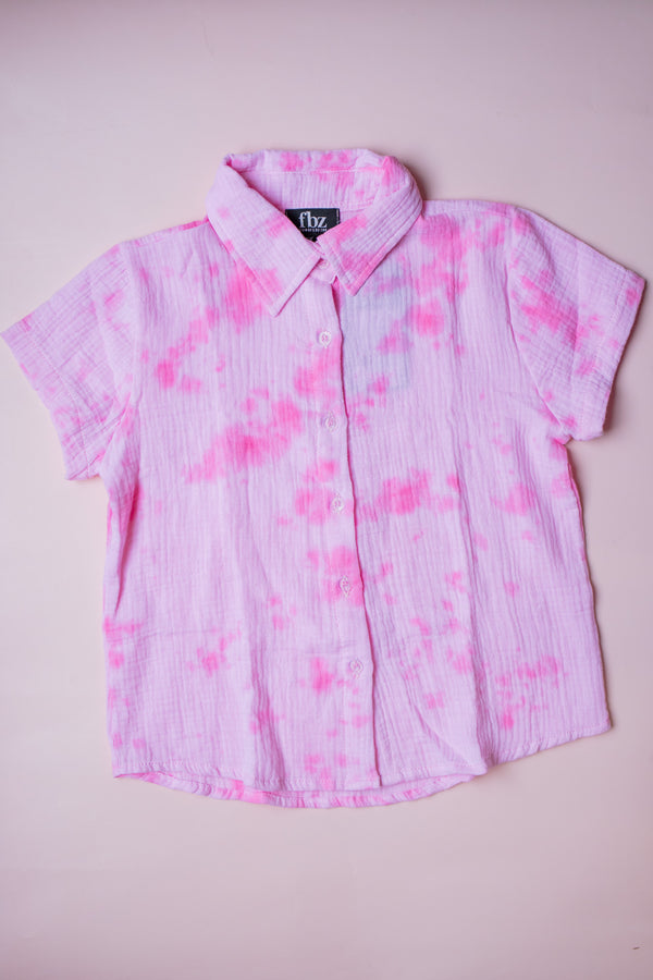 Cloud Tie Dye Shirt | Pink