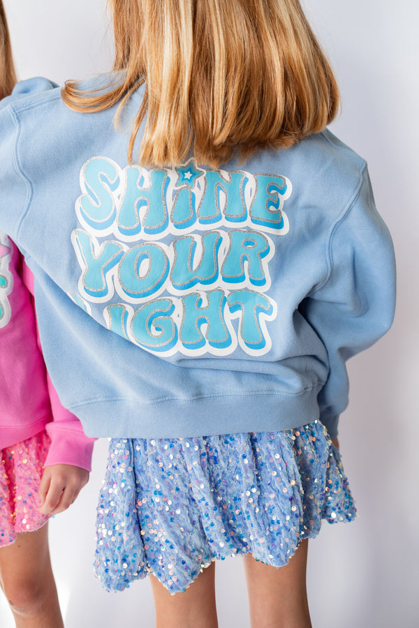 XOXO by Magpies Shine Your Light Sweatshirt | Ice Blue
