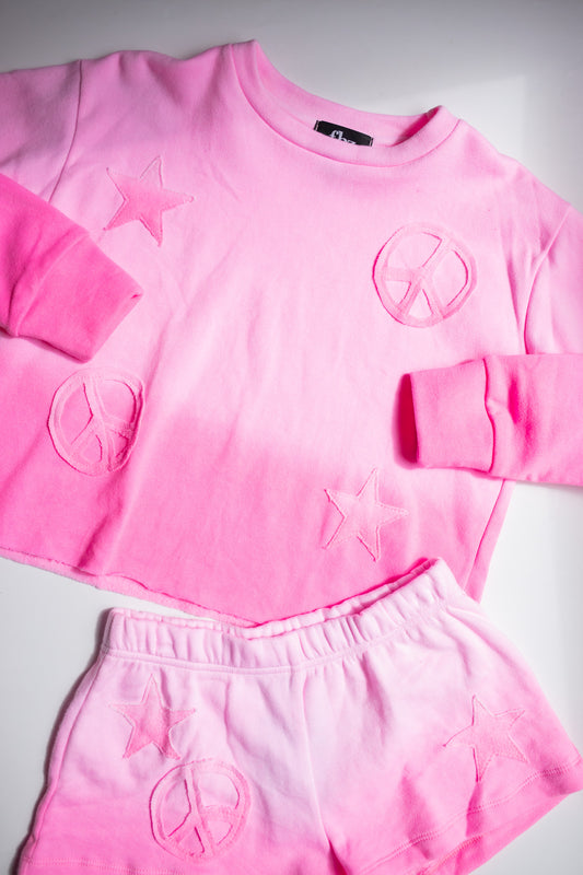 Peace Sweatshirt | Pink Ombre