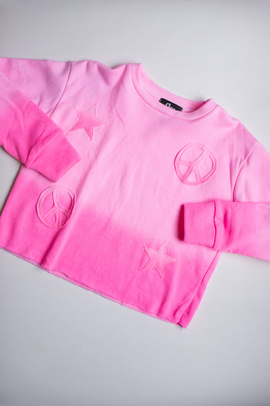 Peace Sweatshirt | Pink Ombre