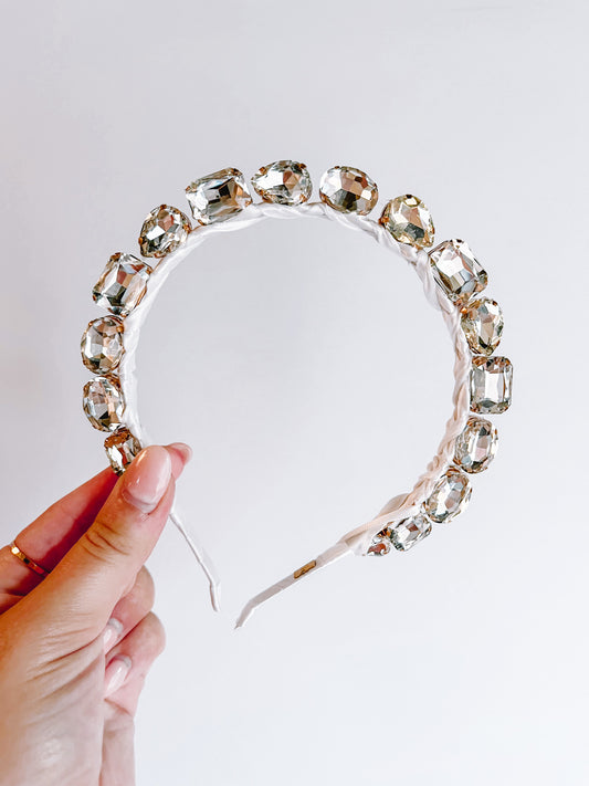 Standing Jewel Headband | Clear