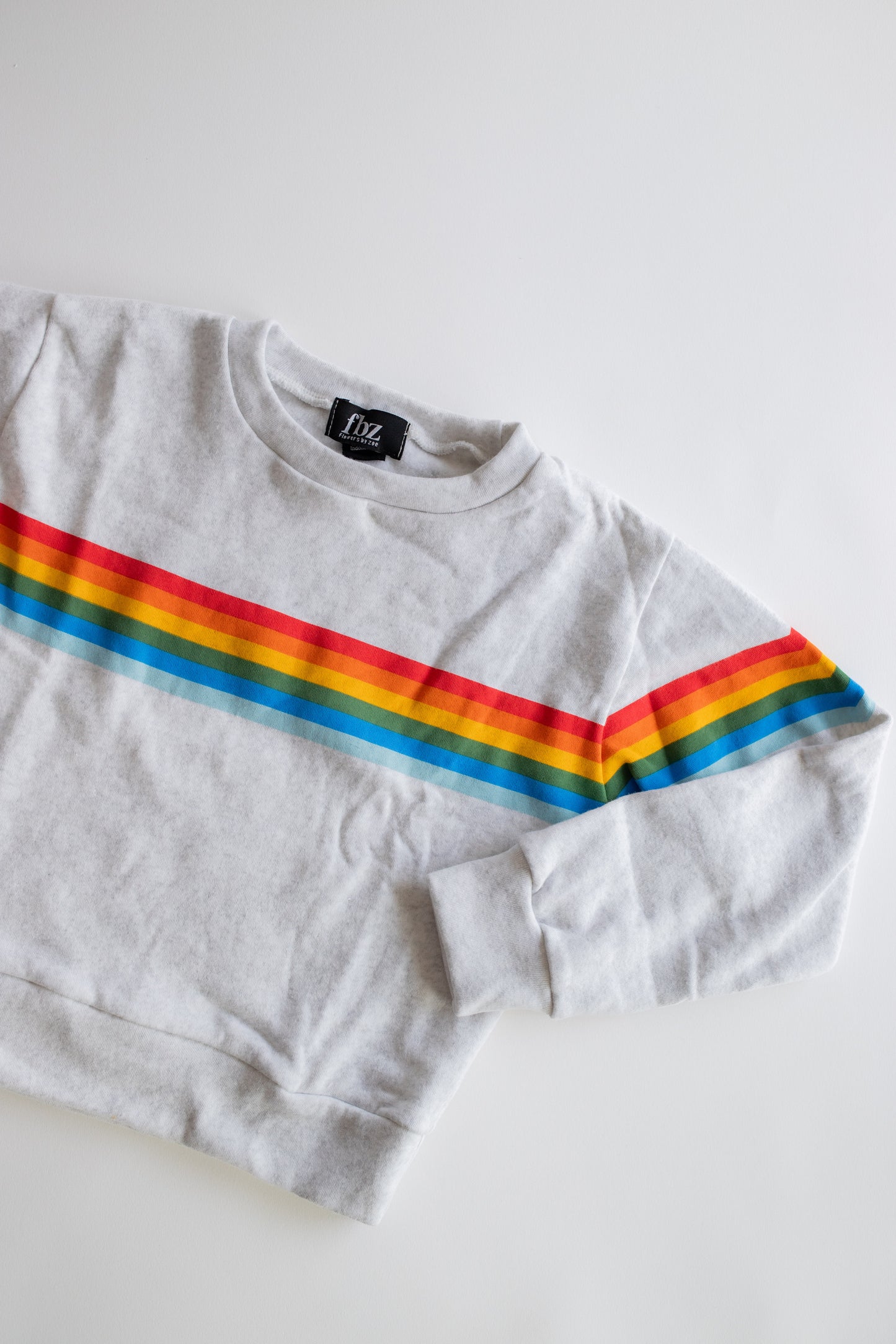 Prism Stripe Sweatshirt | Misty Grey