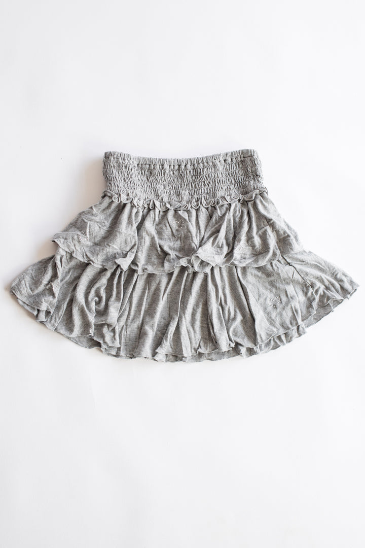 Heart Stud Knit Skirt | Misty Grey