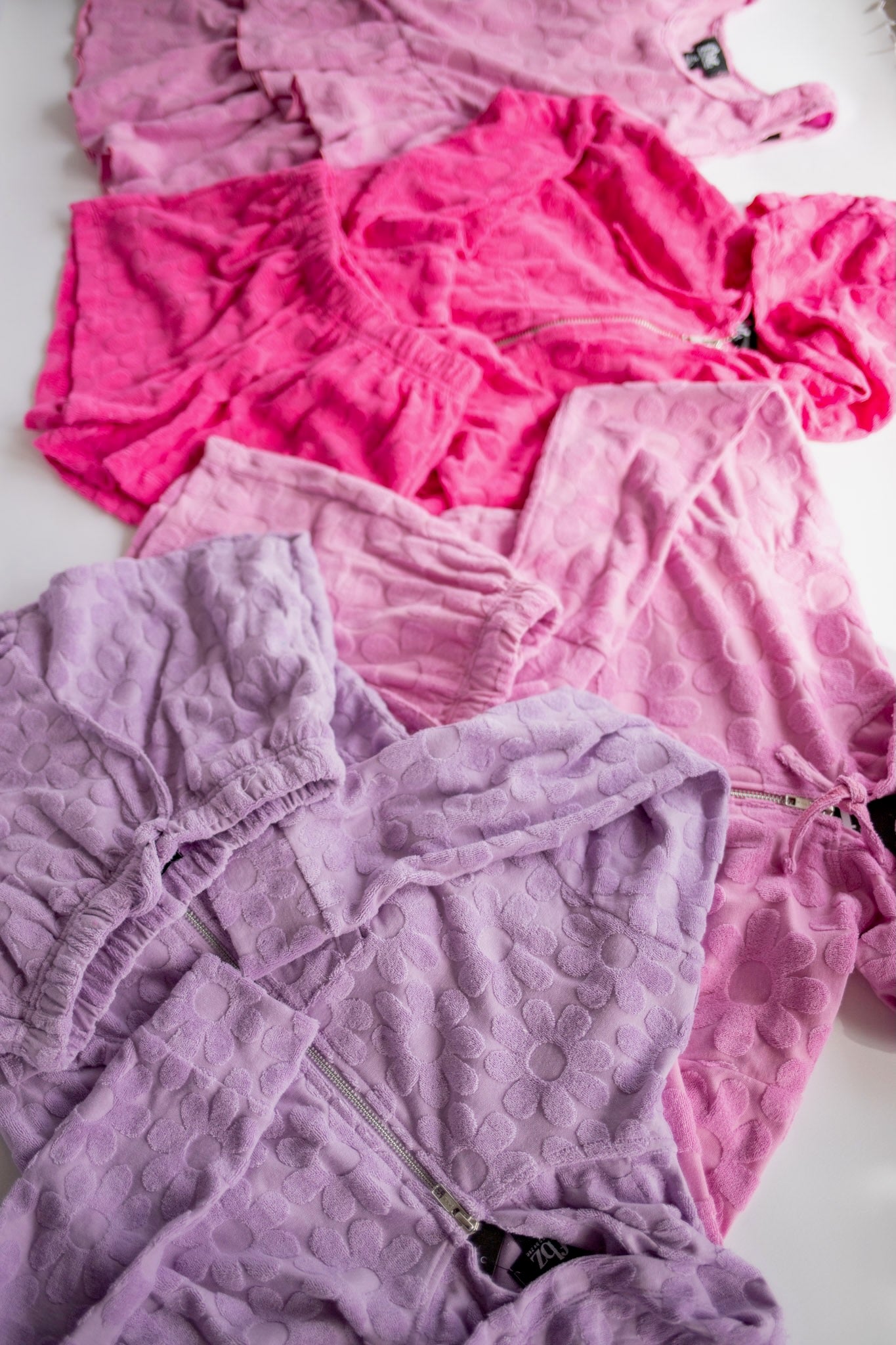 Daisy Towel Zippered Jacket | Lavender