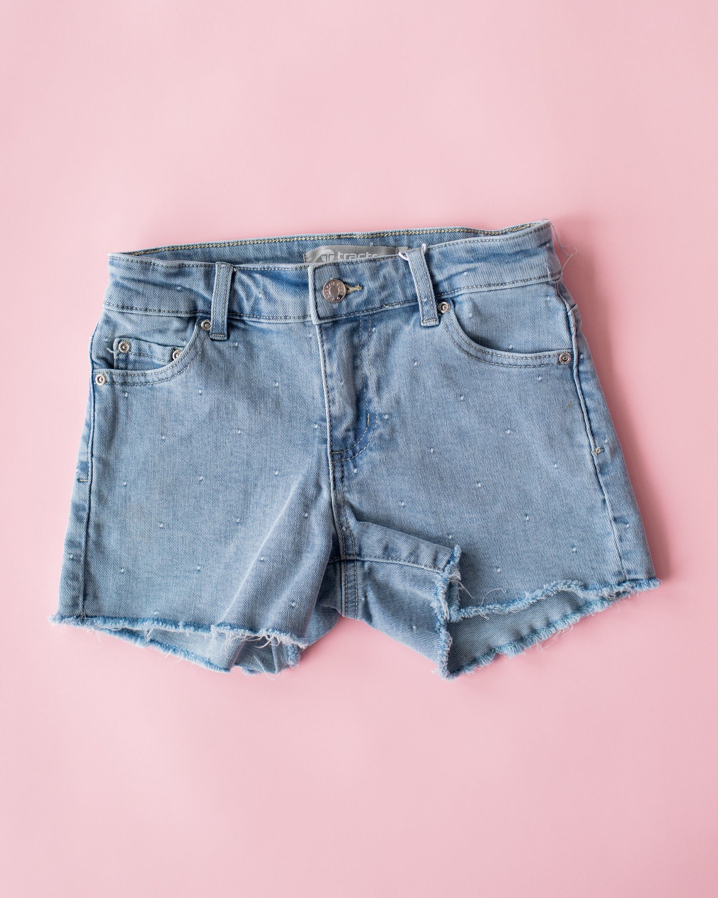 Brittany Denim Shorts | Polkadot Jacquard