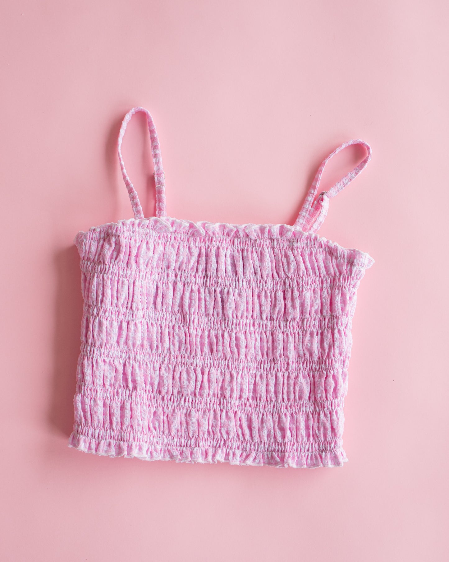 Smocked Top | Pink Gingham