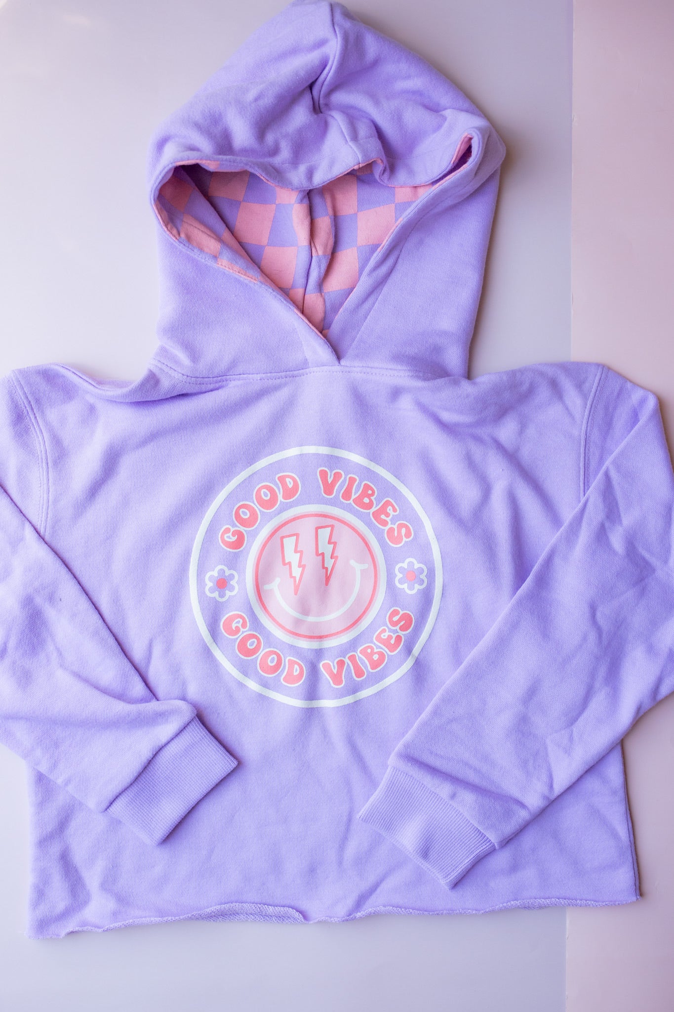 XOXO by magpies | Good Vibes Checked Hoodie