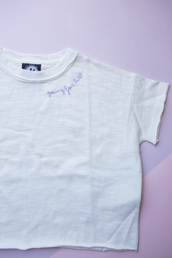 XOXO by magpies | Embroidered Boxy T | Going for It