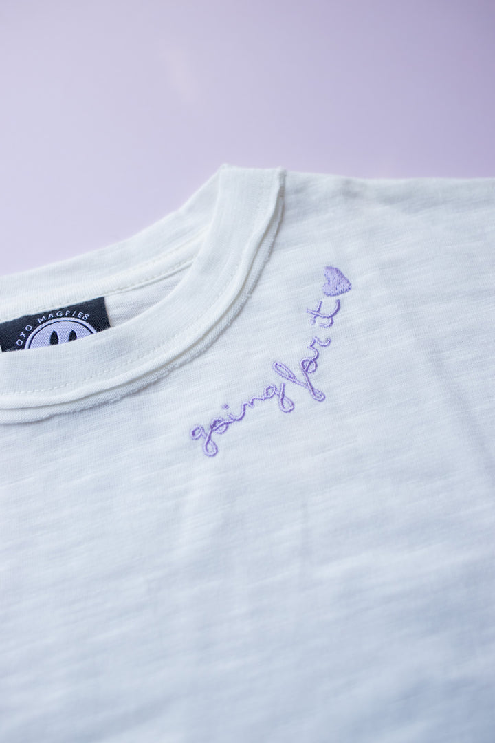 XOXO by magpies | Embroidered Boxy T | Going for It