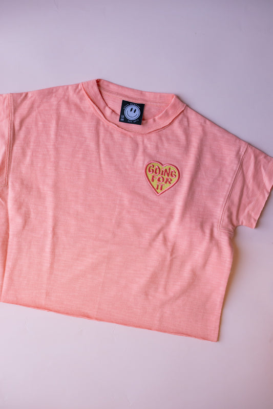 Copy of XOXO by magpies | Coral Patched Boxy T