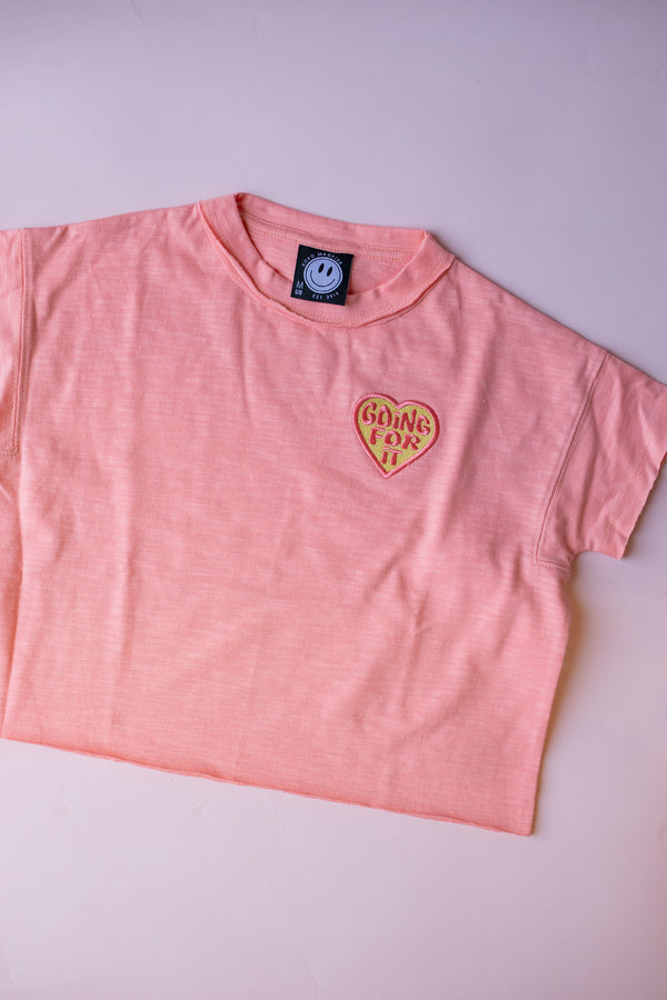 XOXO by magpies | Coral Patched Boxy T