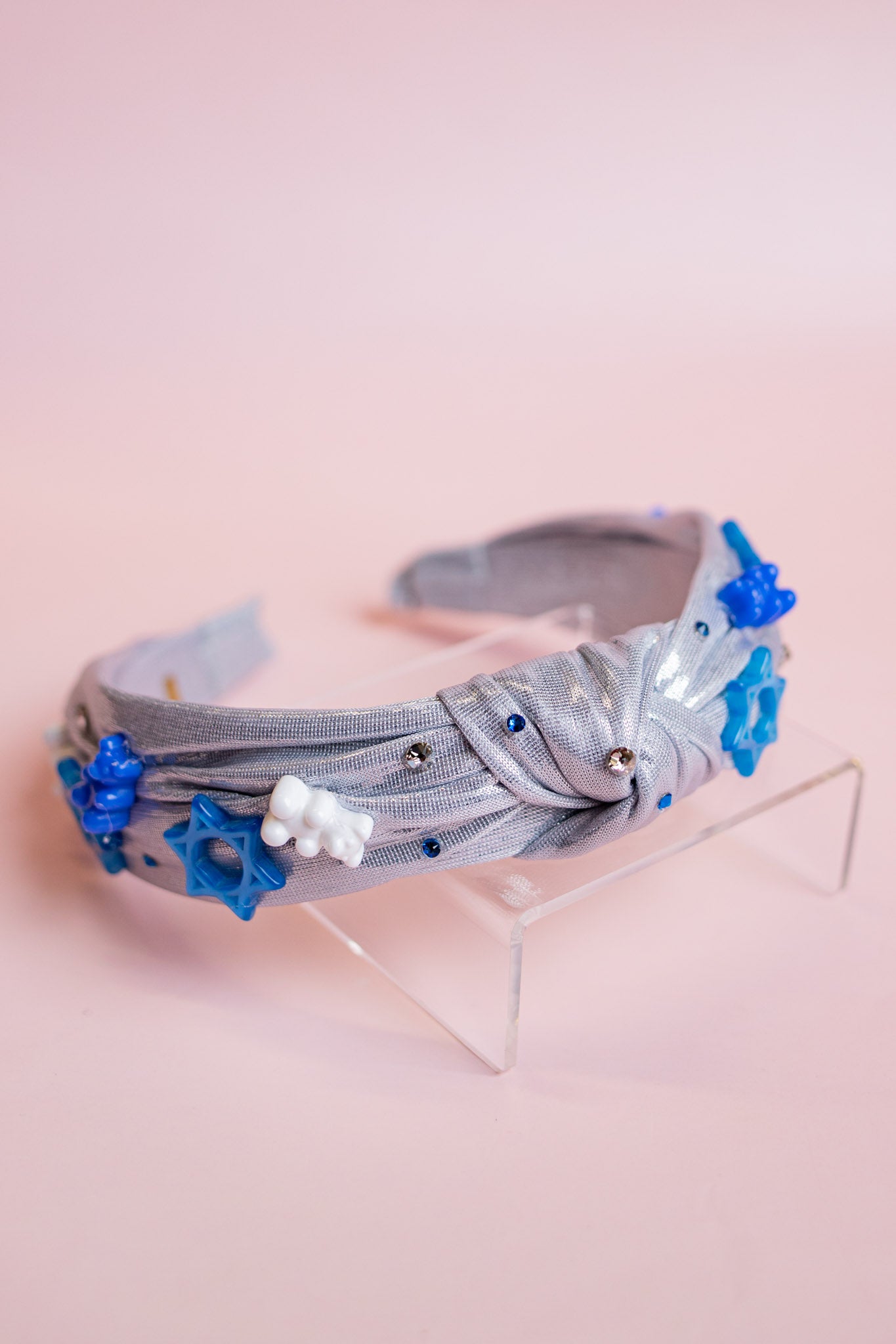 Hanukkuh Charm Shine Knot Headband | Silver