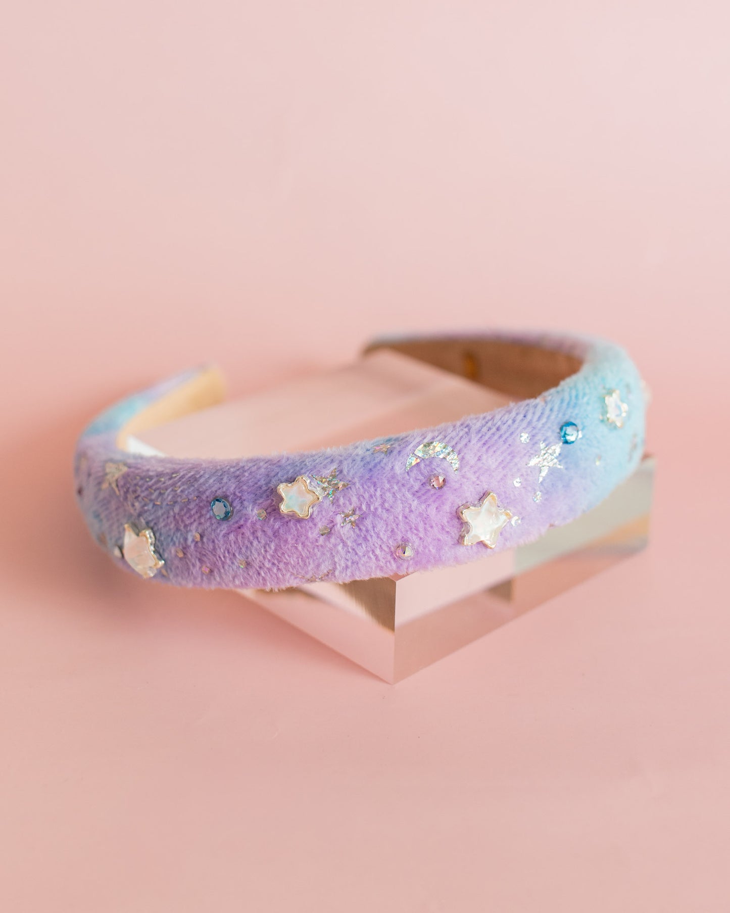 Velour Tie Dye Star Headband | Blue/Purple